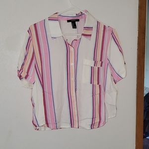 Cropped Button-up Top